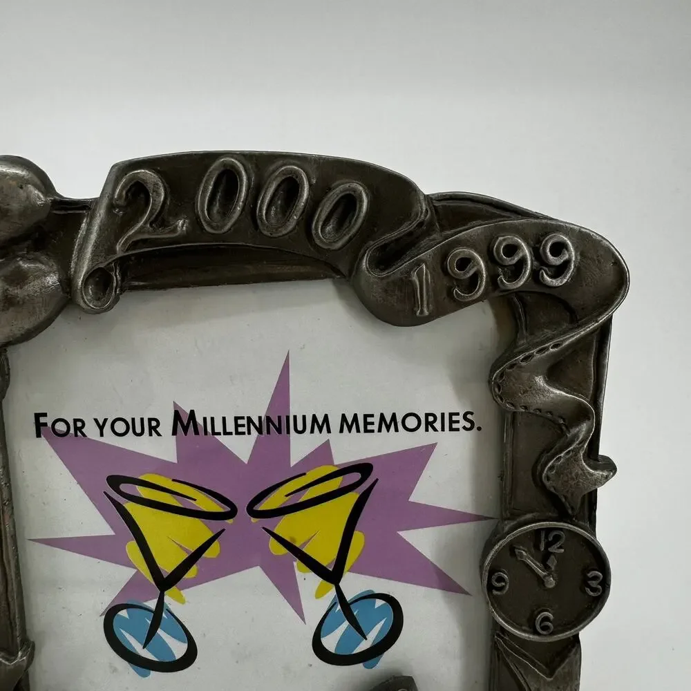 Sixtrees Millennium Memories Pewter 2000 1999 Photo Frame 3x5